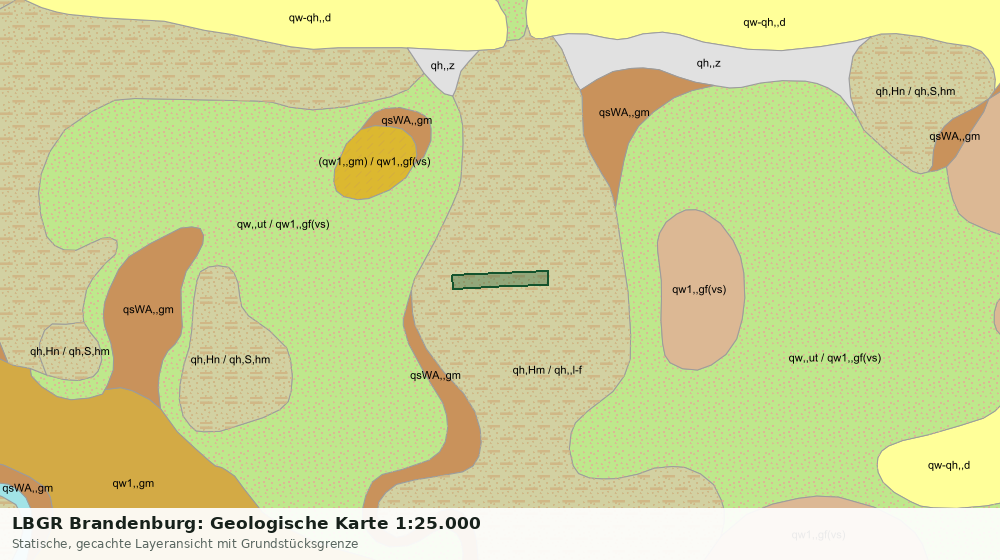 Statische Kartenansicht: LBGR Brandenburg: Geologische Karte 1:25.000