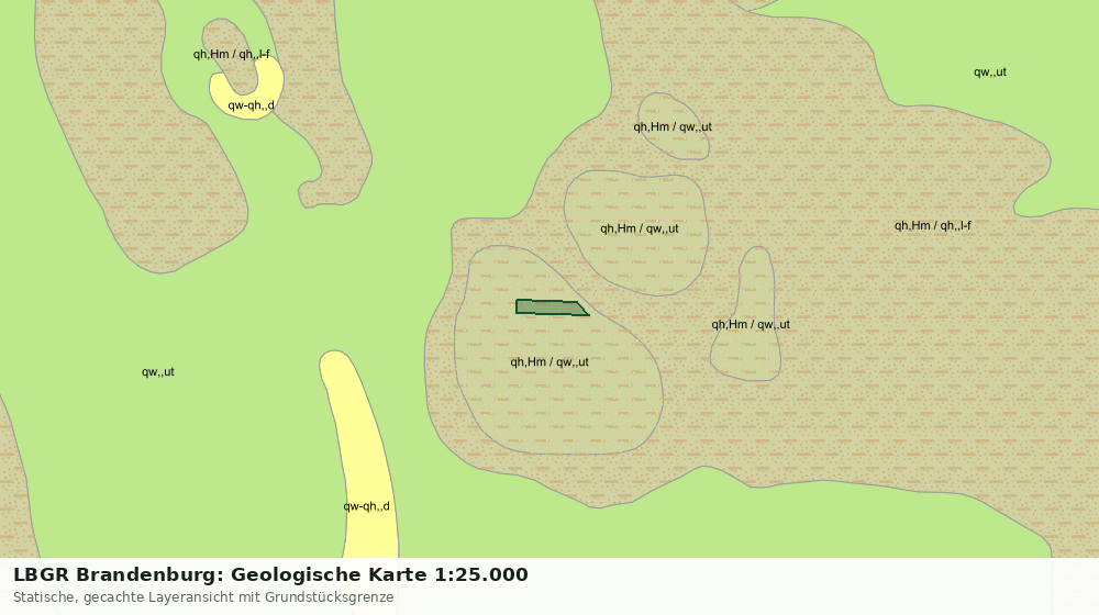 Statische Kartenansicht: LBGR Brandenburg: Geologische Karte 1:25.000