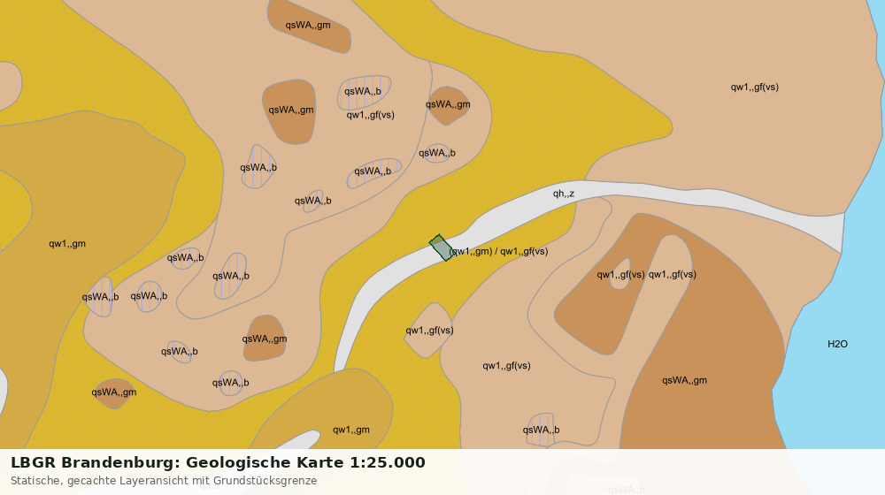 Statische Kartenansicht: LBGR Brandenburg: Geologische Karte 1:25.000