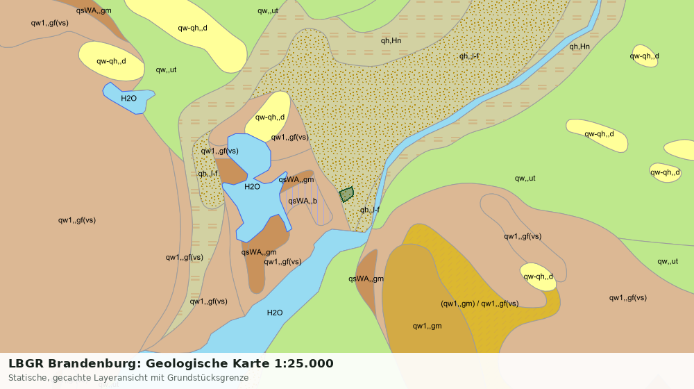 Statische Kartenansicht: LBGR Brandenburg: Geologische Karte 1:25.000