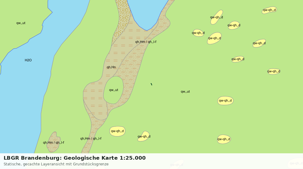 Statische Kartenansicht: LBGR Brandenburg: Geologische Karte 1:25.000
