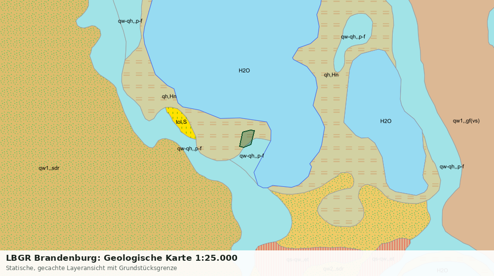 Statische Kartenansicht: LBGR Brandenburg: Geologische Karte 1:25.000