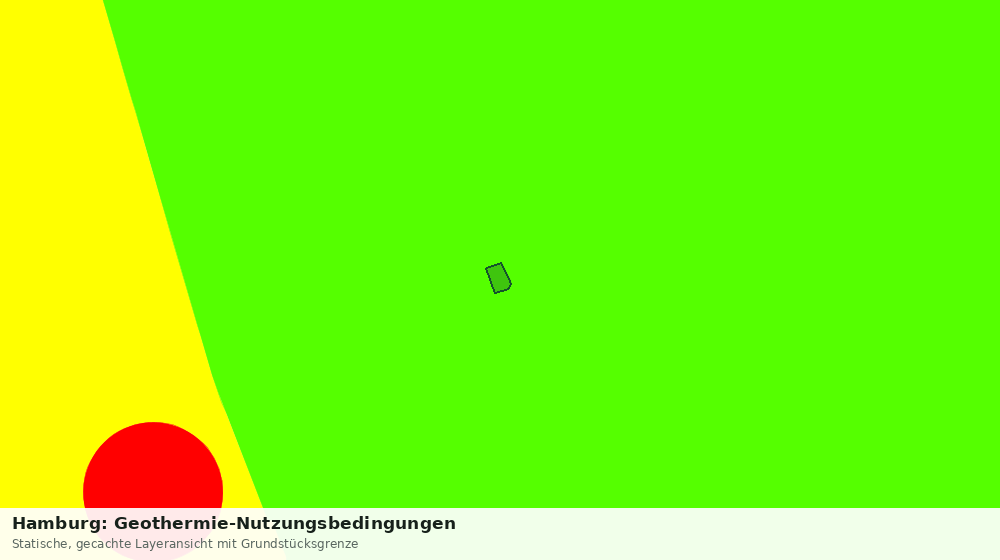 Statische Kartenansicht: Hamburg: Geothermie-Nutzungsbedingungen