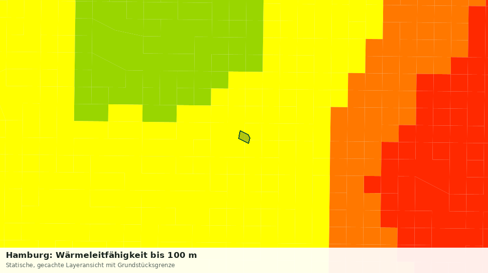 Statische Kartenansicht: Hamburg: Wärmeleitfähigkeit bis 100 m