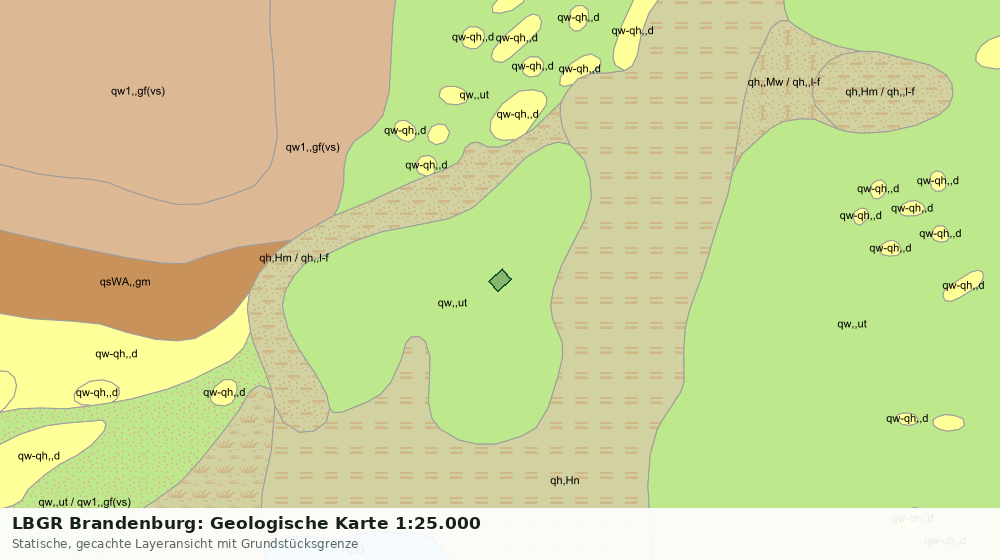 Statische Kartenansicht: LBGR Brandenburg: Geologische Karte 1:25.000