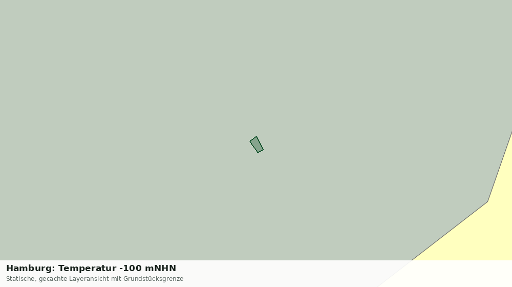 Statische Kartenansicht: Hamburg: Temperatur -100 mNHN