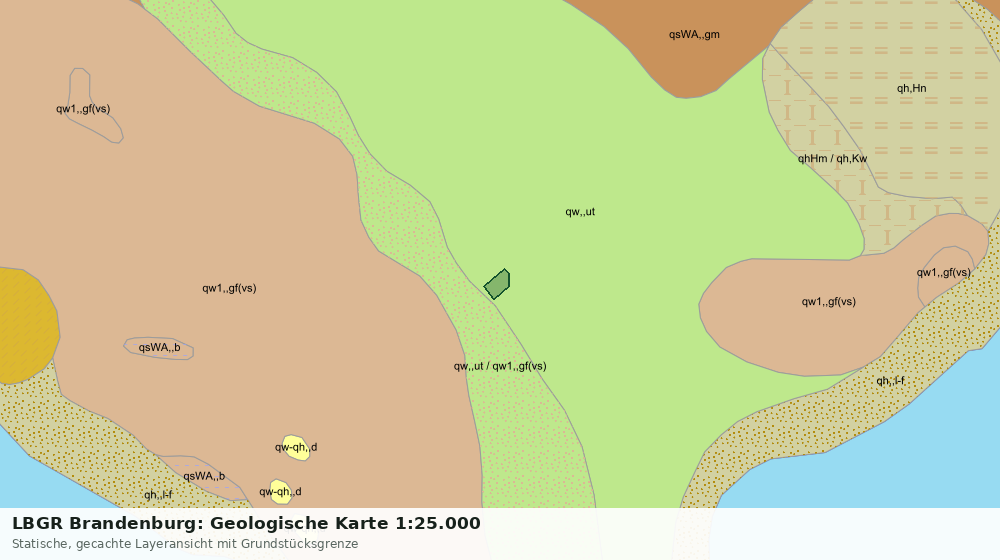 Statische Kartenansicht: LBGR Brandenburg: Geologische Karte 1:25.000