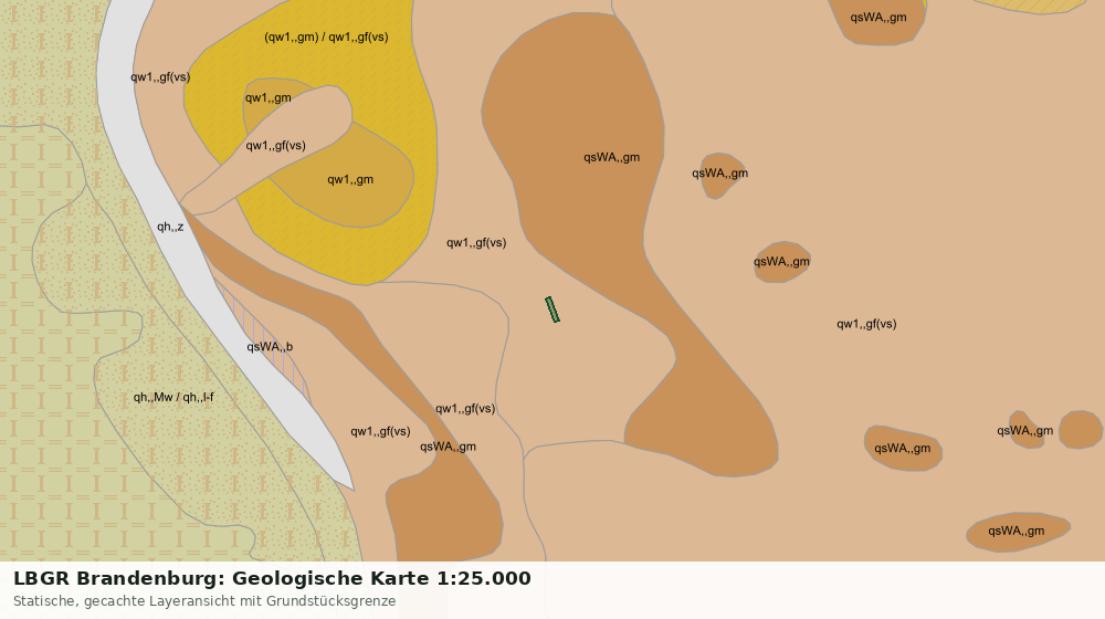 Statische Kartenansicht: LBGR Brandenburg: Geologische Karte 1:25.000