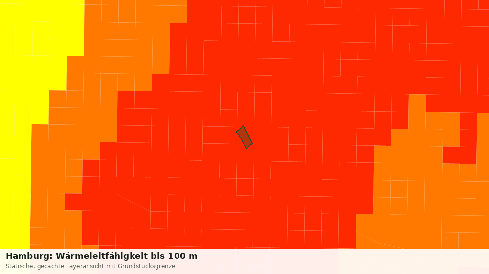 Statische Kartenansicht: Hamburg: Wärmeleitfähigkeit bis 100 m