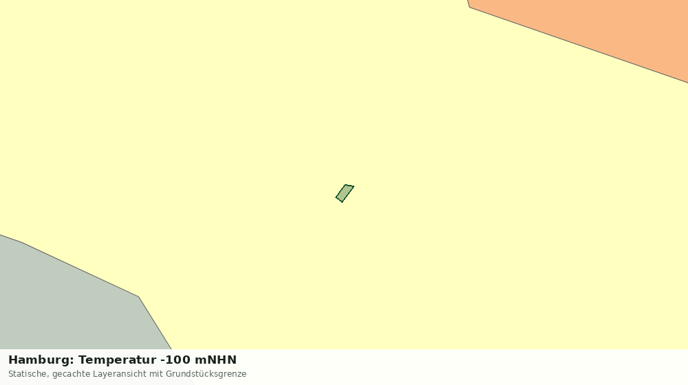 Statische Kartenansicht: Hamburg: Temperatur -100 mNHN