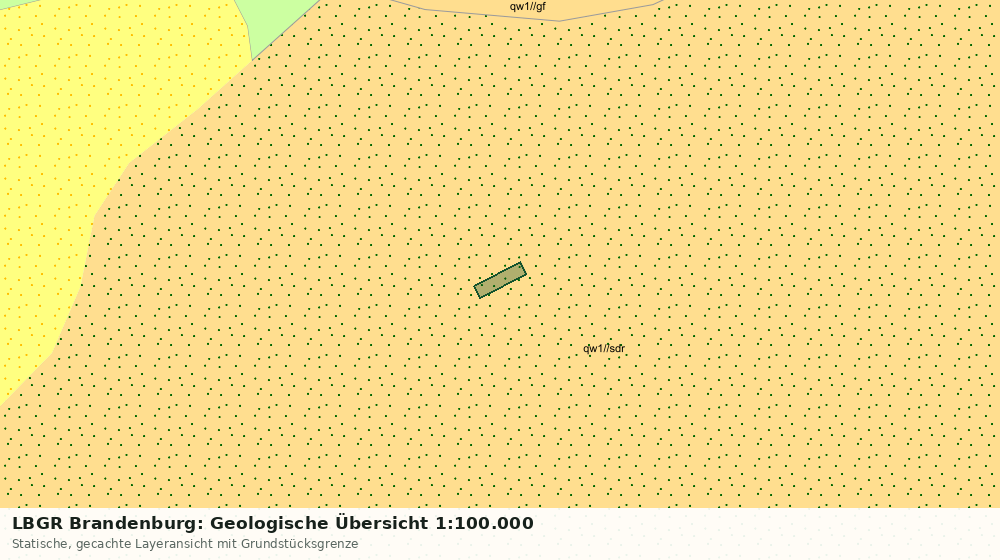 Statische Kartenansicht: LBGR Brandenburg: Geologische Übersicht 1:100.000
