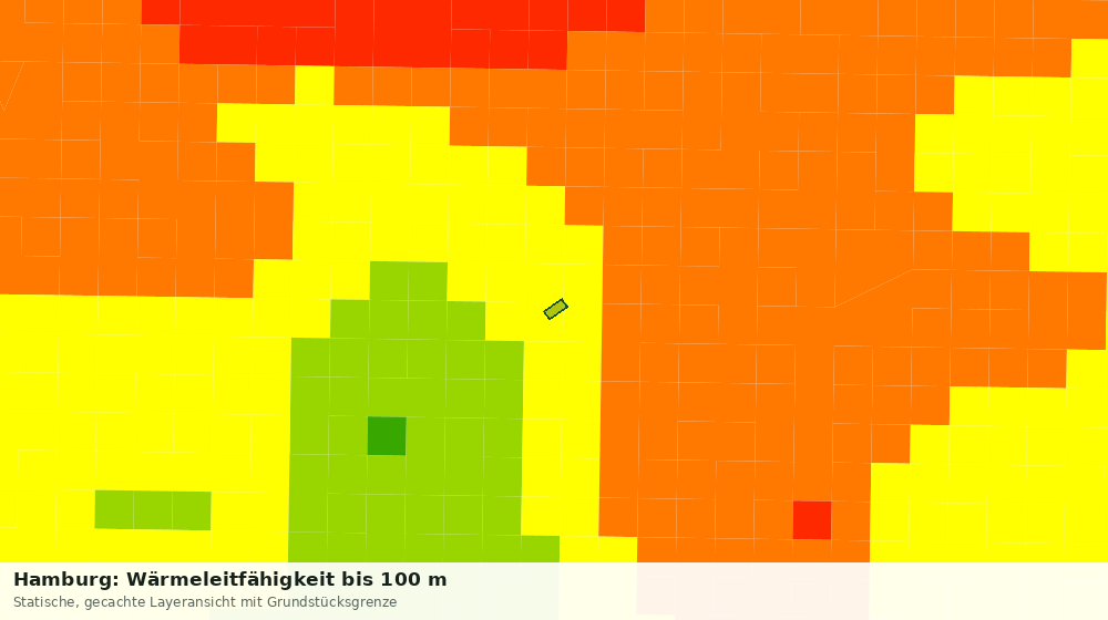 Statische Kartenansicht: Hamburg: Wärmeleitfähigkeit bis 100 m