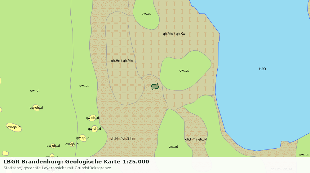 Statische Kartenansicht: LBGR Brandenburg: Geologische Karte 1:25.000