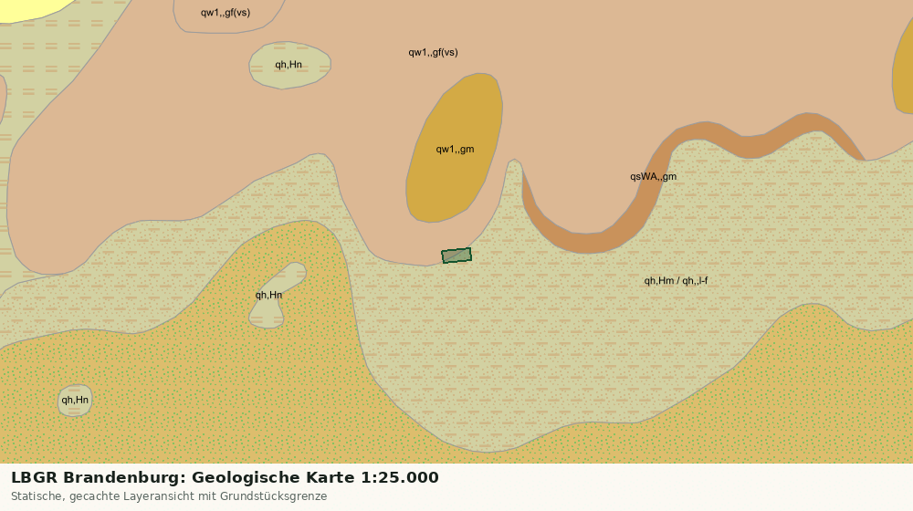 Statische Kartenansicht: LBGR Brandenburg: Geologische Karte 1:25.000