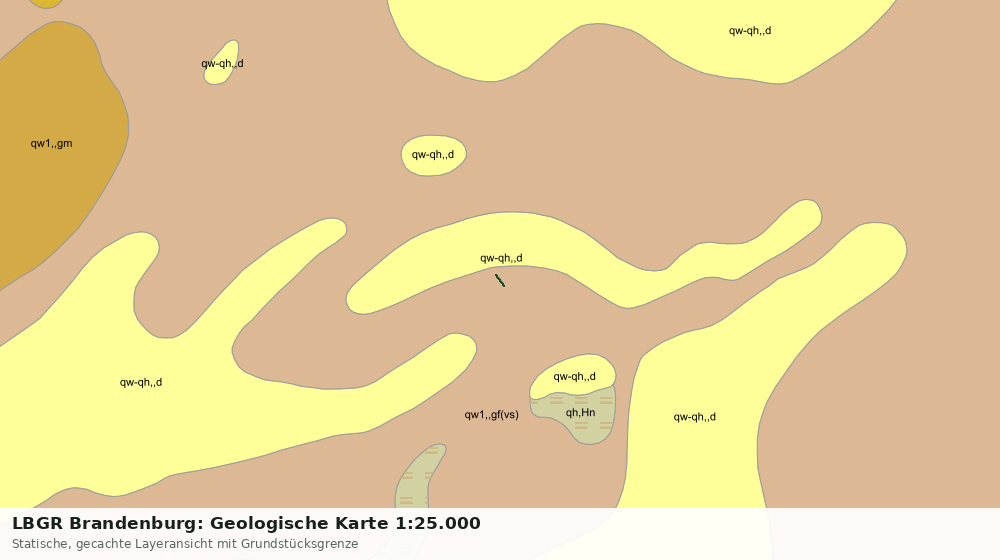 Statische Kartenansicht: LBGR Brandenburg: Geologische Karte 1:25.000