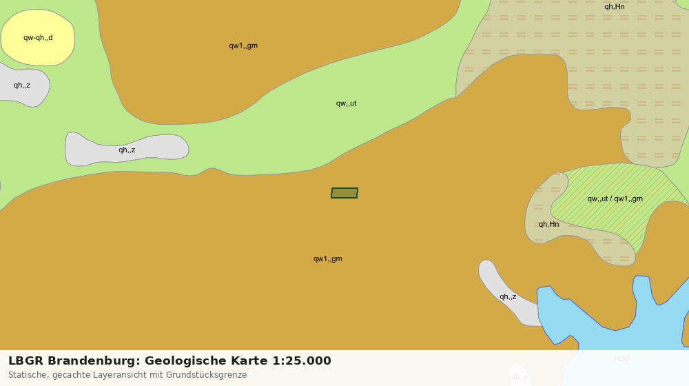 Statische Kartenansicht: LBGR Brandenburg: Geologische Karte 1:25.000