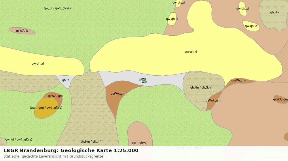 Statische Kartenansicht: LBGR Brandenburg: Geologische Karte 1:25.000