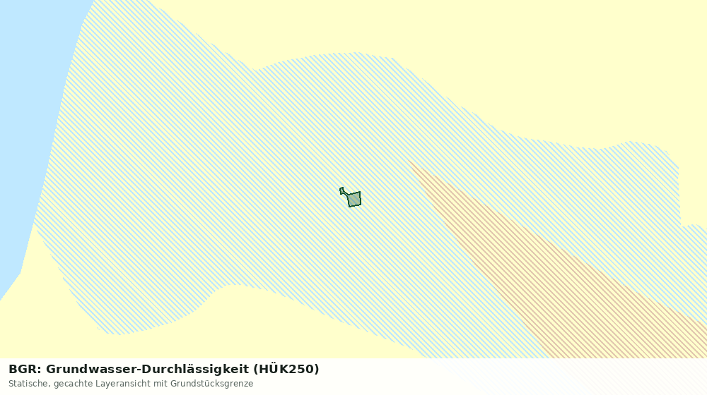 Statische Kartenansicht: BGR: Grundwasser-Durchlässigkeit (HÜK250)