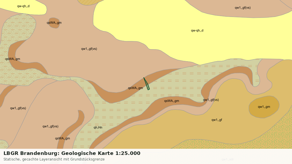 Statische Kartenansicht: LBGR Brandenburg: Geologische Karte 1:25.000