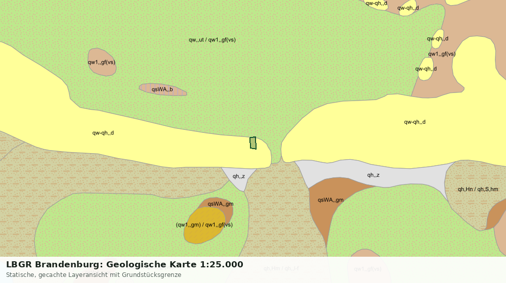 Statische Kartenansicht: LBGR Brandenburg: Geologische Karte 1:25.000