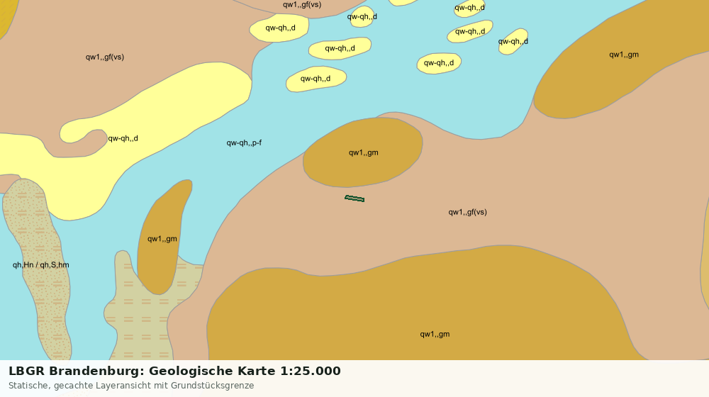 Statische Kartenansicht: LBGR Brandenburg: Geologische Karte 1:25.000