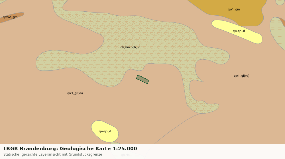 Statische Kartenansicht: LBGR Brandenburg: Geologische Karte 1:25.000