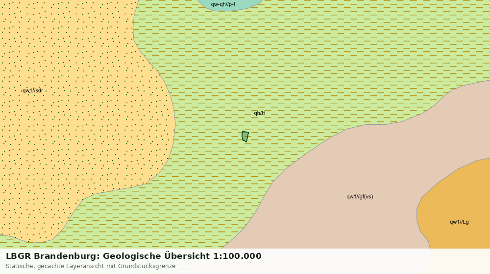 Statische Kartenansicht: LBGR Brandenburg: Geologische Übersicht 1:100.000