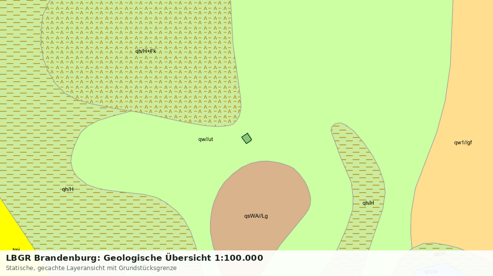 Statische Kartenansicht: LBGR Brandenburg: Geologische Übersicht 1:100.000