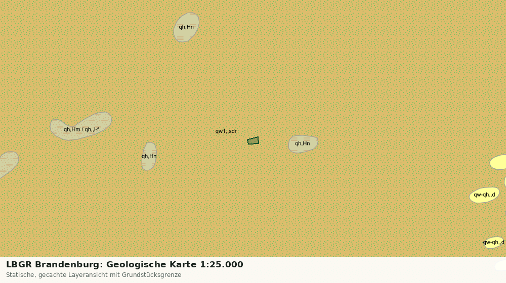 Statische Kartenansicht: LBGR Brandenburg: Geologische Karte 1:25.000