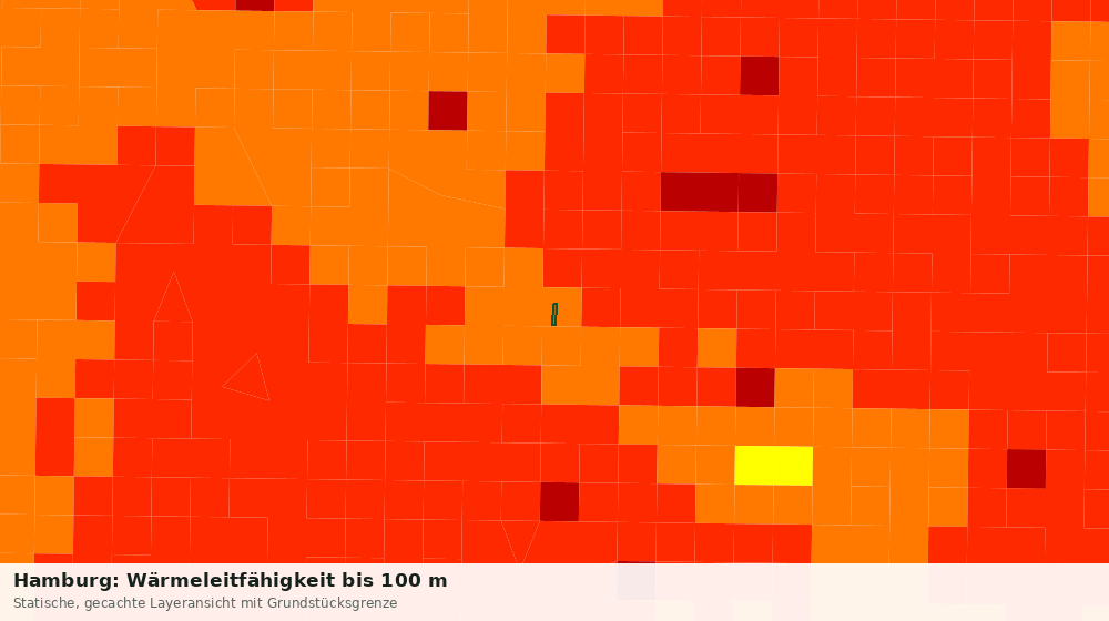 Statische Kartenansicht: Hamburg: Wärmeleitfähigkeit bis 100 m