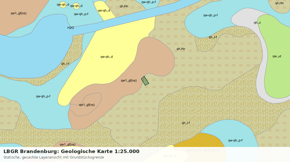 Statische Kartenansicht: LBGR Brandenburg: Geologische Karte 1:25.000
