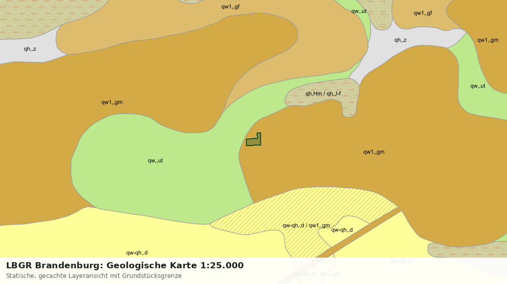 Statische Kartenansicht: LBGR Brandenburg: Geologische Karte 1:25.000