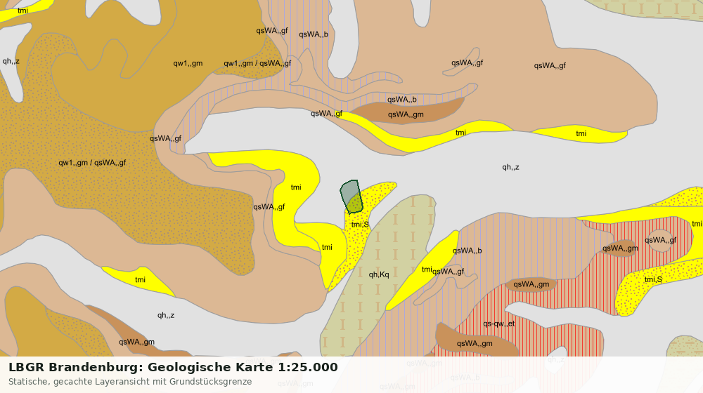 Statische Kartenansicht: LBGR Brandenburg: Geologische Karte 1:25.000