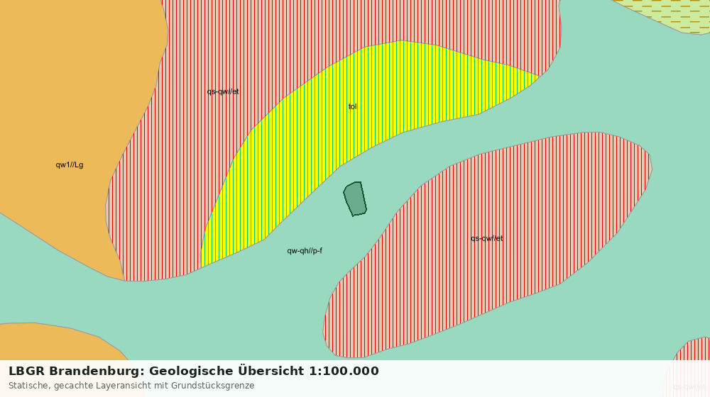 Statische Kartenansicht: LBGR Brandenburg: Geologische Übersicht 1:100.000