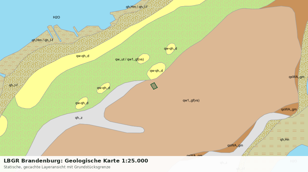 Statische Kartenansicht: LBGR Brandenburg: Geologische Karte 1:25.000