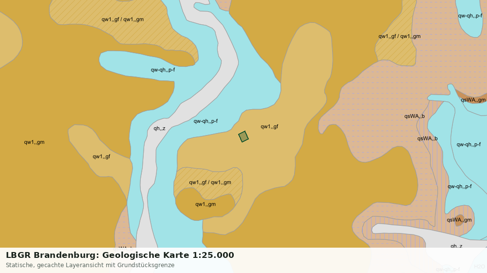 Statische Kartenansicht: LBGR Brandenburg: Geologische Karte 1:25.000