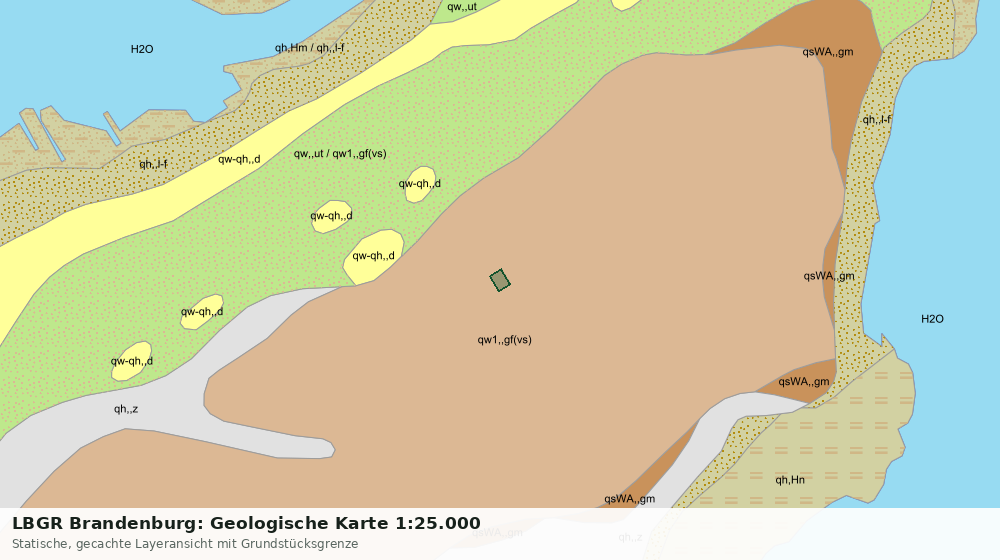 Statische Kartenansicht: LBGR Brandenburg: Geologische Karte 1:25.000