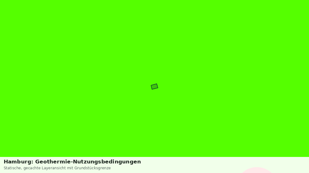 Statische Kartenansicht: Hamburg: Geothermie-Nutzungsbedingungen