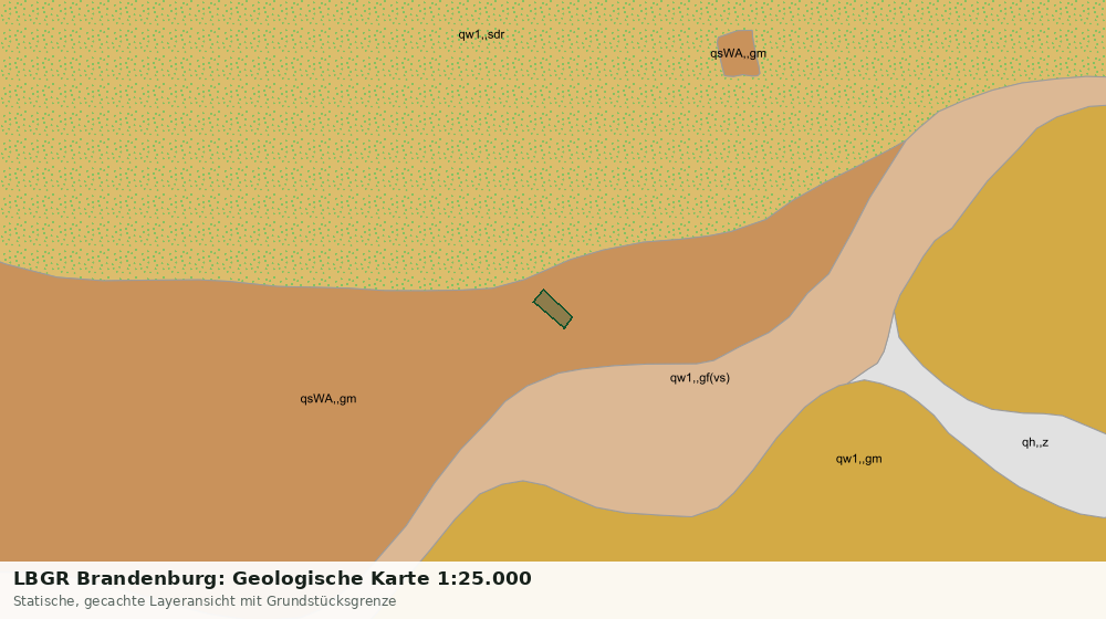 Statische Kartenansicht: LBGR Brandenburg: Geologische Karte 1:25.000