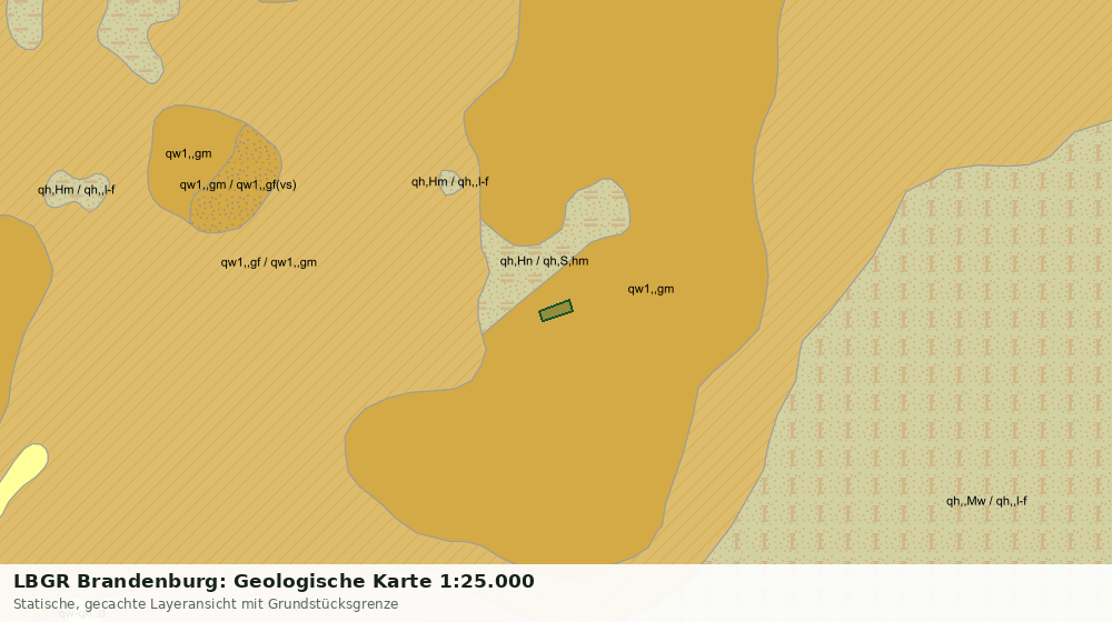 Statische Kartenansicht: LBGR Brandenburg: Geologische Karte 1:25.000