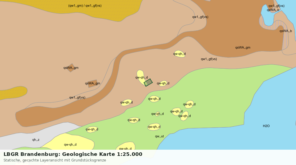 Statische Kartenansicht: LBGR Brandenburg: Geologische Karte 1:25.000