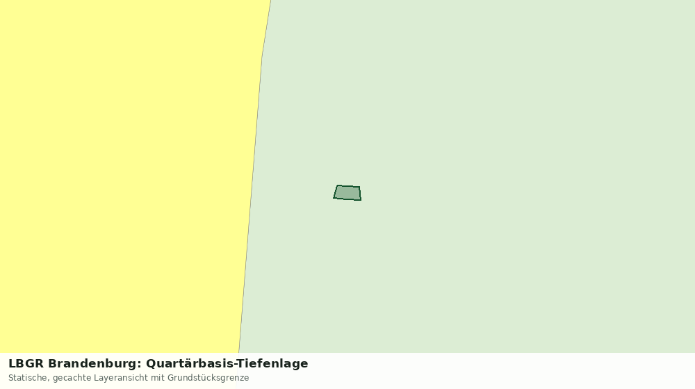 Statische Kartenansicht: LBGR Brandenburg: Quartärbasis-Tiefenlage