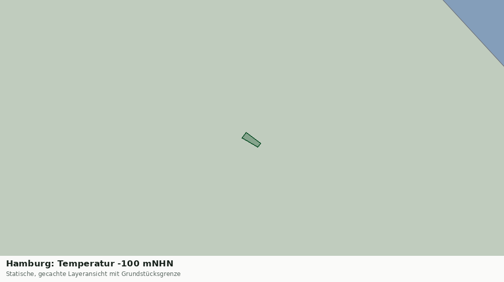 Statische Kartenansicht: Hamburg: Temperatur -100 mNHN