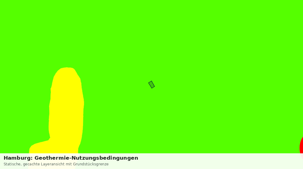 Statische Kartenansicht: Hamburg: Geothermie-Nutzungsbedingungen