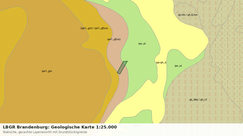 Statische Kartenansicht: LBGR Brandenburg: Geologische Karte 1:25.000