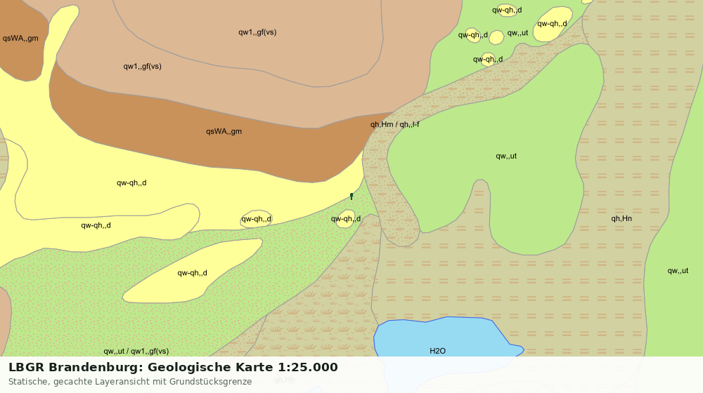 Statische Kartenansicht: LBGR Brandenburg: Geologische Karte 1:25.000