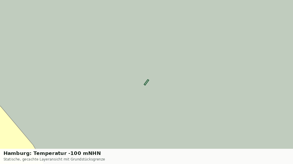Statische Kartenansicht: Hamburg: Temperatur -100 mNHN