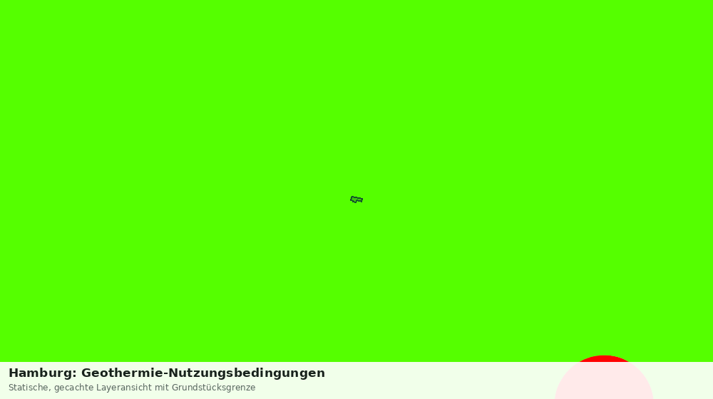 Statische Kartenansicht: Hamburg: Geothermie-Nutzungsbedingungen