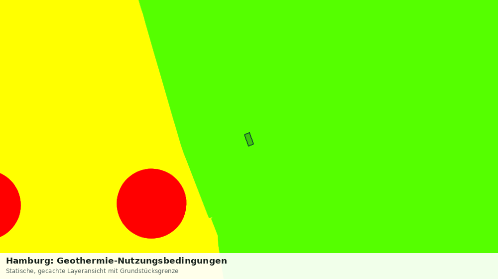 Statische Kartenansicht: Hamburg: Geothermie-Nutzungsbedingungen