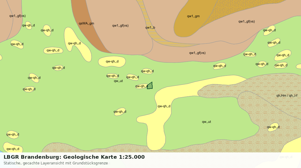 Statische Kartenansicht: LBGR Brandenburg: Geologische Karte 1:25.000
